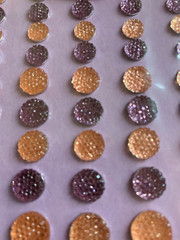 3D ADHESIVE GEMSTONE ROUND GEMS MULTI-COLOR MULTI-SIZE 50PCS
