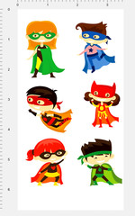 Superhero Kids Stickers Comic Book Decals Boys Girls Scrapbook Party Favors