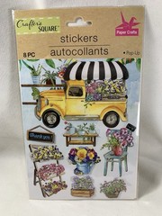 11 sheets Crafters Square Stickers Transfer Stncl Country Floral Magical Unicorn