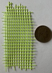 MESH RECTANGLE Die-Cut Embellishments(3pc)Pattern•Lines •Nets•Card Making•