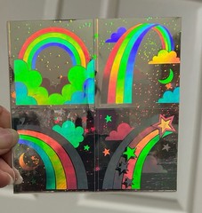 Lot Of 8 RARE VTG 80’s Barbie And Rainbow Holographic Hologram 2” Stickers