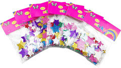 6 Packs (Approx 300Pcs) Glitter Stickers for Crafts – Colorful Self-Adhesive Sta