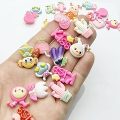 LibiIine 100pcs Mix Lots Flatback Resin Buttons Flat Back Mix,