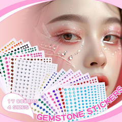 Rhinestone Stickers, 2475 PCS Self Adhesive Diamond Sticker in 4 Size 15