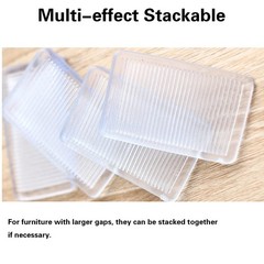 Tahikem 8 Pcs Plastic Clear Table Highest side 0.2in/5mm, – 8