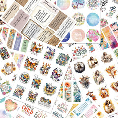 Bible Verse Stickers Book 28 Pages 353Pc Religious Scripture Journaling Supplies
