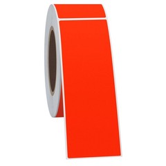 1×3 Inch Color-Labels Fluorescent Red Sticker Rectangle 500 Labels Per Roll (…