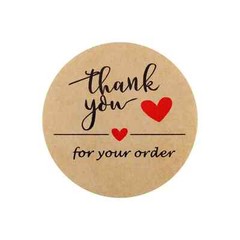 1000Pcs 2″ Thank You for Your Order Stickers Roll Retro Adhesive High quality