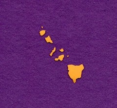 HAWAII qk USA state die cuts scrapbook cards