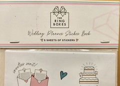 The Ring Boxes “Wedding Planner Sticker Book” 5 Sheets Total, BRAND NEW