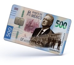 AMLO Credit Card Skin Cover Vinyl Stickers (4 Pack) Mexican PRESIDENT 500 Pesos