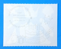 Vintage 90’s Mrs. Grossman’s Birthday Hats & Party Items Sticker Mod Style 1