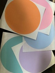 5 SHEETS MULTI-COLOR CIRCLES – 5” CIRCLES – 5 COLORS – 5” CIRCUMFERENCE CIRCLES