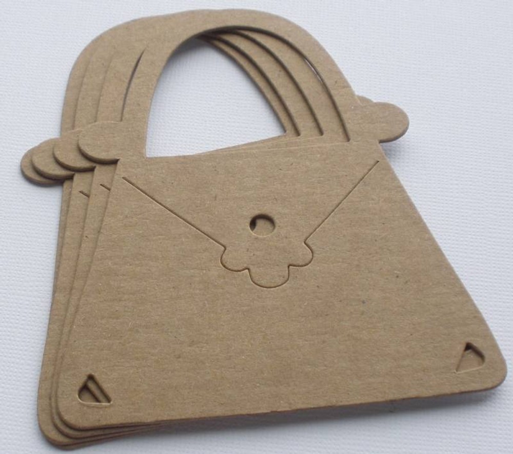 {4} *LARGE PURSE* Raw Unfinished Chipboard Die Cuts