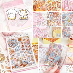 20 Sets Eco-Friendly 3D Kawaii Scene Stickers for Creative Fun & Stress Relief