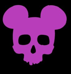 DISNEY HALLOWEEN MICKEY & MINNIE MOUSE, SPIDER, SKULLS, + (BLK, ORANGE, PURPL)