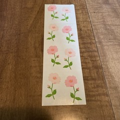 🌸 Mrs Grossman’s TEA ROSE pink Flower Stickers RARE Vintage 2001 Small