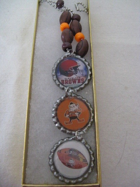 1″ Bottle Cap Team Necklace ~ Browns ~ **Gift Idea