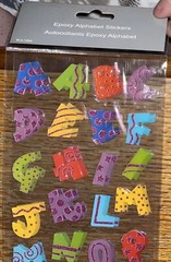 Recollections Colorful Epoxy Alphabet Letters 2 Sheets Card Scrapbook Sticker 3D