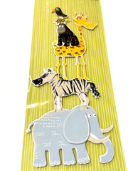 My Wildlife 3D Embellishment Jungle Animal Zebra Elephant Giraffe Gorilla Safari