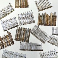 Picket Fence Thick Card Stickers Die Cuts Scrapbooking Junk Journaling Collage