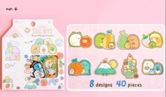 1 SET 40PC Gold Foil Stickers-Sumikko Gurashi Fruits San-x Sanrio Made in Japan