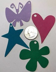 SHAPE TAG Die-Cuts(8pc)Christmas •Flower•Butterfly•Hearts•Stars•Gifts•Labeling