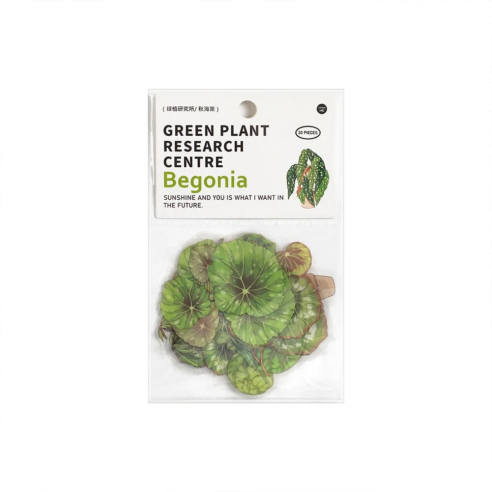 Kawaii Plant Stickers – Plant Research Centre 30 Pieces per packet (Begonia)