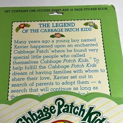 Vintage 1983 Cabbage Patch Kids Puffy Sticker Book Diamond Toys Used Stickers
