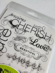 Wholly Cow Basic Gray Rub-Ons Transfers – Words Love Family + RETIRED # 27