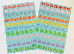 2 Shts Word Bubble Caption Phrases Stickers Craft Planner Supply Scrapbook Slay