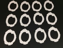 Tim Holtz Die Cuts * Embossed Floral Frame * Set of 12 * Black, White or Kraft