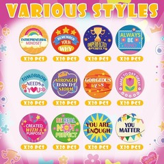 240 PCS Reward Button Pins Employee Of The Month Badges 12 Styles Appreciation