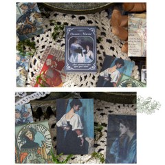 80Pcs Vintage Plants Butterfly Material Paper not Self-adhesive Sticker Journals