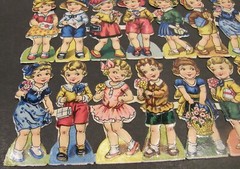 LOT VINTAGE PZB PAUL B ZOECKE CHROMOLITHOGRAPH DIE CUT BOY & GIRL SCRAPS