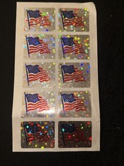 New Lot Of 2 Sticker America Flag 80’s Stickers Vintage Classy Stick Ons Prism