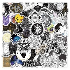 50pcs Constellations Zodiac Star Galaxy Northern Lights Starry Sky Sticker, 228
