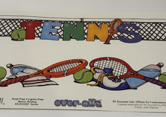 EK Success Scrapbook Title Over-all Tennis Racquet Sport Summer EKOV/083 NOS NEW