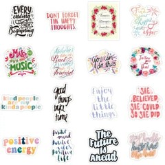 50pcs Motivational Phrases Sticker Pack Quotes Inspirational Waterproof matte