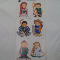 Winter Boys Dimple Street Gang SCRAPBOOKING Stickers by Tie Me To The Moon A67