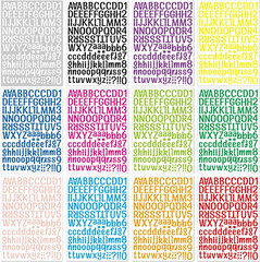 1512 Alphabet Stickers 12 Sheets Alphabet Stickers Vinyl Self-Adhesive Number Al