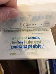 Colorbok Vellum Quote Pack Stack “Baby Boy” 24 Sheets Scrapbook Over 70 Quotes