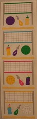 New Mrs. Grossman scrapbook stickers VOLLYBALL net whistle ball water bottle