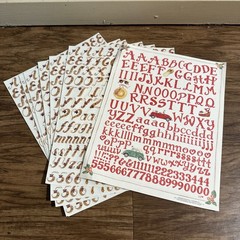 HUGE NEW LOT of 21 Letter & number scrapbooking stickers