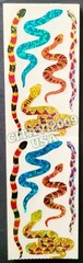 HAMBLY STUDIOS STICKERS PRISMATIC GLITTER SNAKES REPTILES VINTAGE RARE