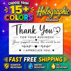 50 THANK YOU FOR ORDER STICKERS 2.25″ LABELS SEALS 5-STAR FEEDBACK 5-STAR