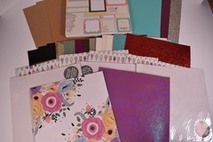 Lot of Assorted Scrapbooking Crafting Paper Patterned Solid Graphic