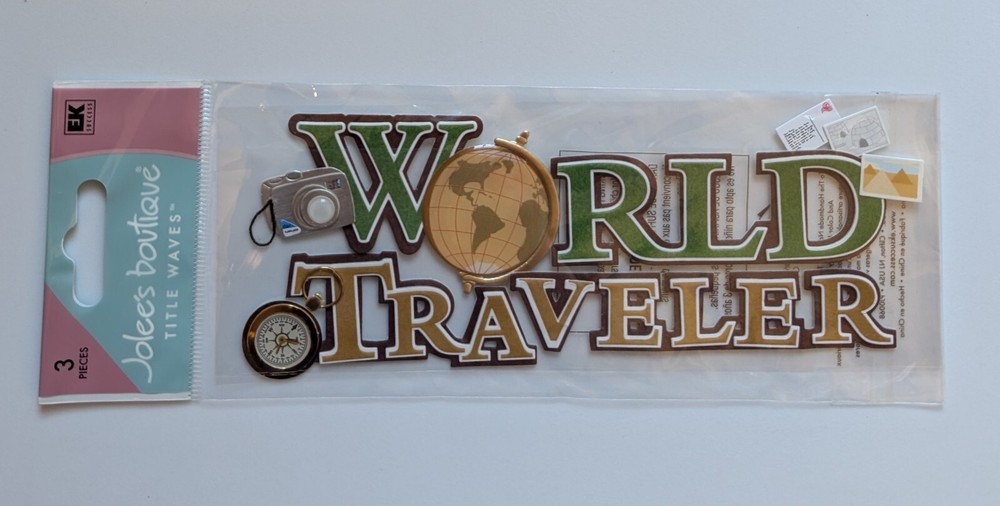 Jolee’s World Traveler Vacation Scrapbooking Title Stickers