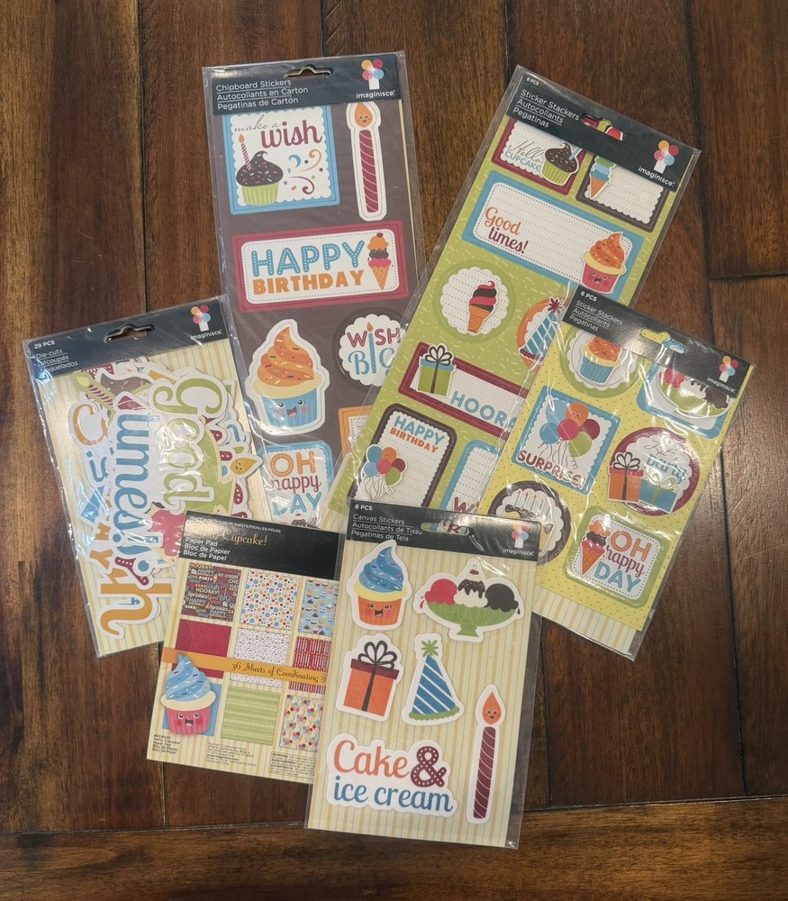 Imaginisce Scrapbook Stickers And 6×6 Paper