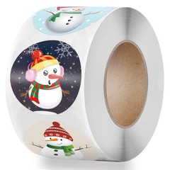 🎄 500 Christmas Holiday Stickers Roll 1″ Festive Labels for small business 🎁